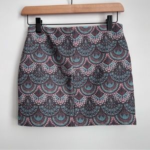 ZARA Trafaluc Jacquard Textured Multicolour  Y2K Mini Skirt